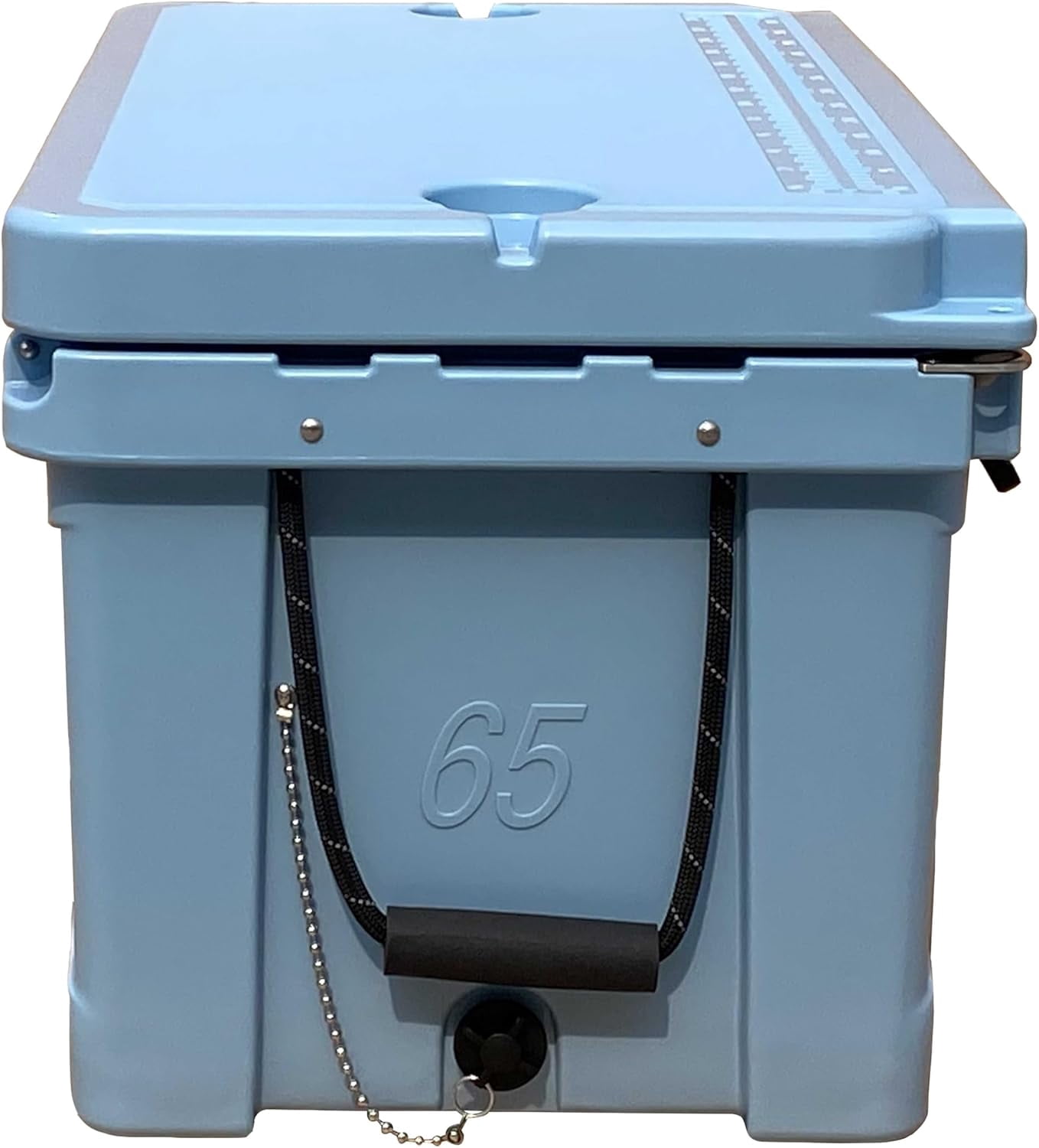 Hogg (Clear Sky) 65 QT Insulated Cooler with Wheels and Handles, Rolling Ice Chest with Wheels, Rotomolded Wheeled Coolers for Camping, Drinks, Outdoors