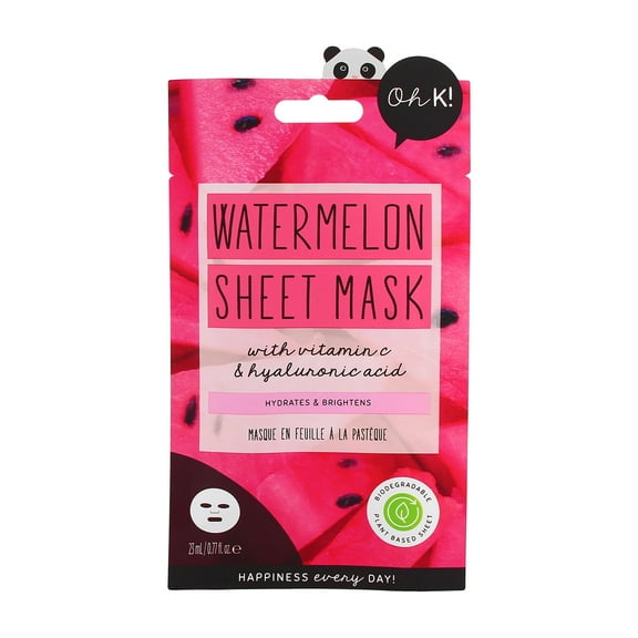 Oh K! Sheet Mask, Face Sheet Mask, Watermelon, 1 pc