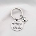 thumbnail image 2 of harmtty Stainless Steel Words Print Hanging Key Chain Ring Pendant Graduation Gift Decor,Multicolor, 2 of 5