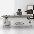 thumbnail image 3 of Monitor Boss Office Desks Wooden Workstation Modern Conference Office Desks Standing Console Scrivania Ufficio Lavoro Furnitures My Lux Decor Round, 3 of 22