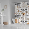 thumbnail image 3 of Coolnut Bath Shower Curtain Liners 72"x72", Shiba Inu Puppies Polyester Waterproof with 12 Curtain Hooks Bathroom Accessories Decoration, 3 of 6