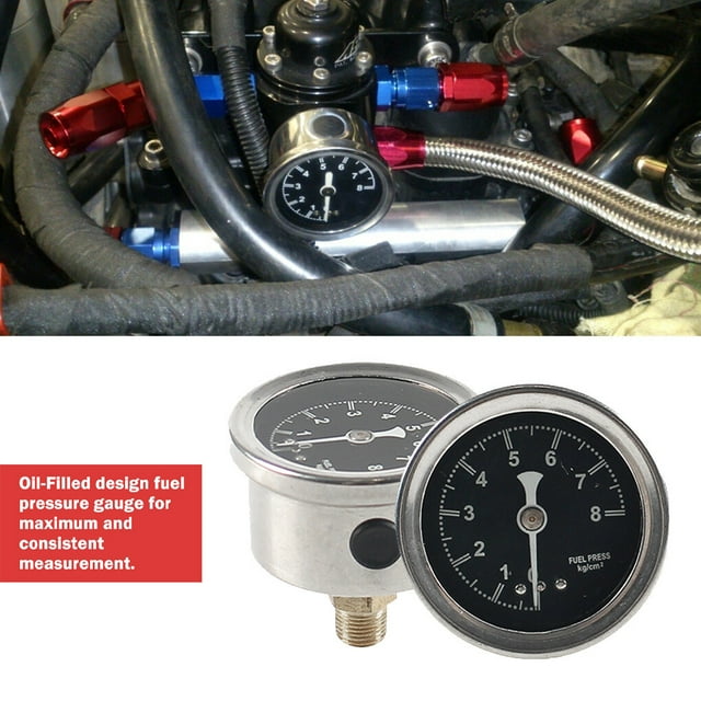 Shengyu Régulateur de Pression de Carburant de Voiture Universel Réglable avec Kit d'Huile de Carburant en Aluminium kPa 0-160 PSI. Kit d'Huile kPa Pression 1:1 en Aluminium Or