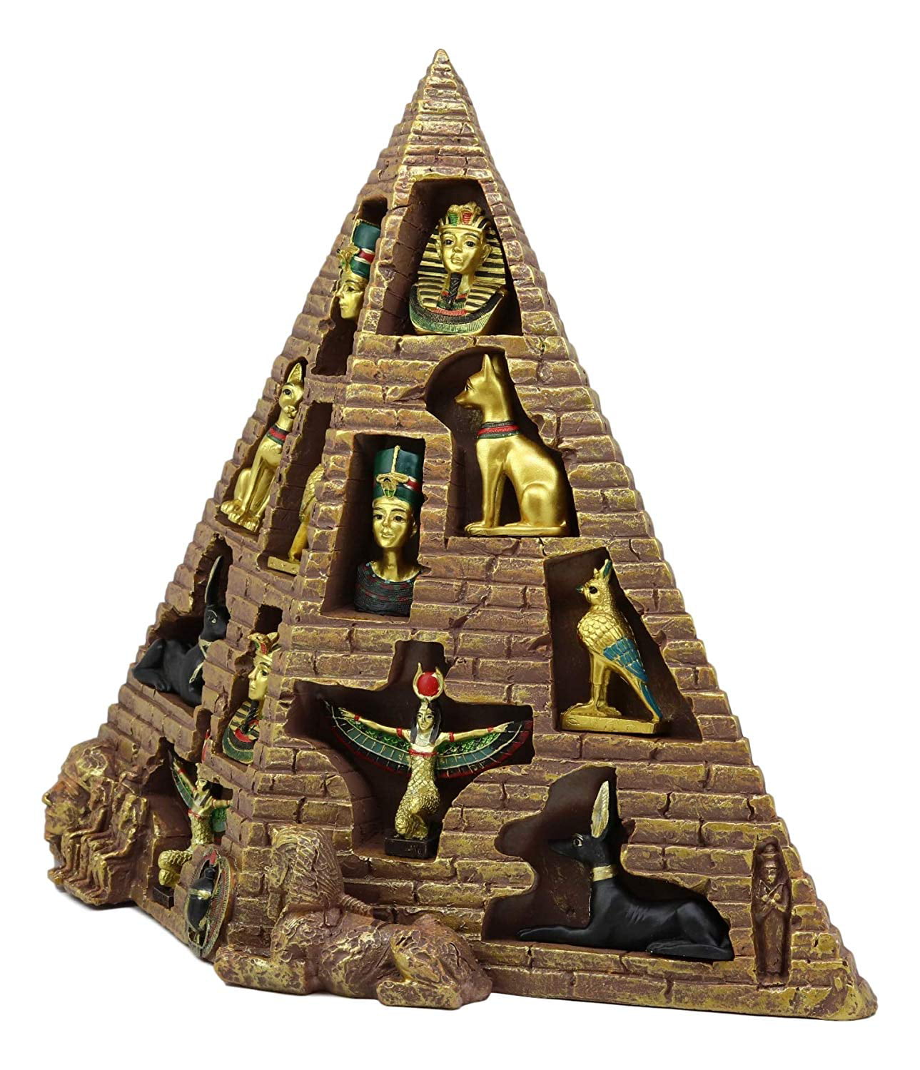 7.25 Inch Egyptian Pyramid Structure Mythological Statue Figurine 
