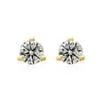thumbnail image 2 of SuperJeweler 1/2 Carat Round Diamond Stud Earrings in 14 Karat Yellow Gold with Martini Setting, 2 of 6