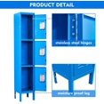 thumbnail image 7 of Fesbos Metal Lockers, 5/3 Doors Employees Locker,Steel Storage Cabinet for School /Gym/ Home /Office/Mudroom/Industrial Lockers(Grey/Blue), 7 of 7