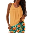 thumbnail image 4 of Xucatan Women's Tummy Control Two Piece Swimsuit with High Waisted Bottoms and Removable Pads, Trendy Floral Push Up Tankini Set for Beach Vacation Swimming Pool Gift, 4 of 6