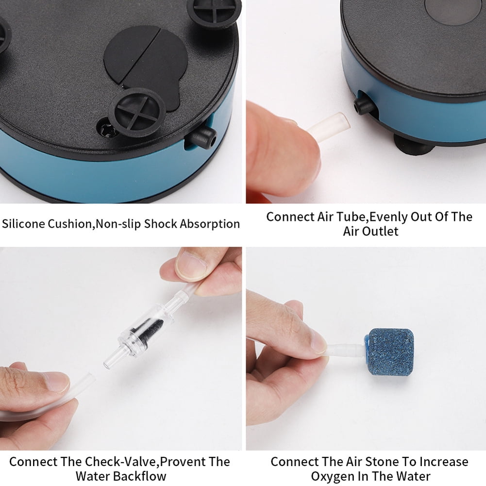 Aquarium Air Pump Small Fish Tank Oxygenator Dc 5v Usb Power Supply Portable Small Oxygen Pump Air Compressor