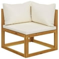 thumbnail image 4 of vidaXL 6 Piece Patio Lounge Set with Cushion Cream Solid Acacia Wood, 4 of 13
