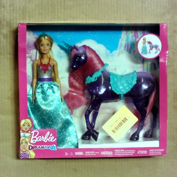 Barbie Dreamtopia Princess Doll and Purple Unicorn