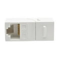 thumbnail image 2 of Tripp Lite Cat6a Straight-Through Modular In-Line Snap-In Coupler - White, 2 of 6