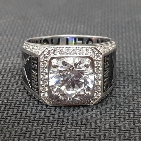 Jinaldiamond Customized Class Rings CZ Gemstone High School or College Graduation Rings -925 Sterling Silver