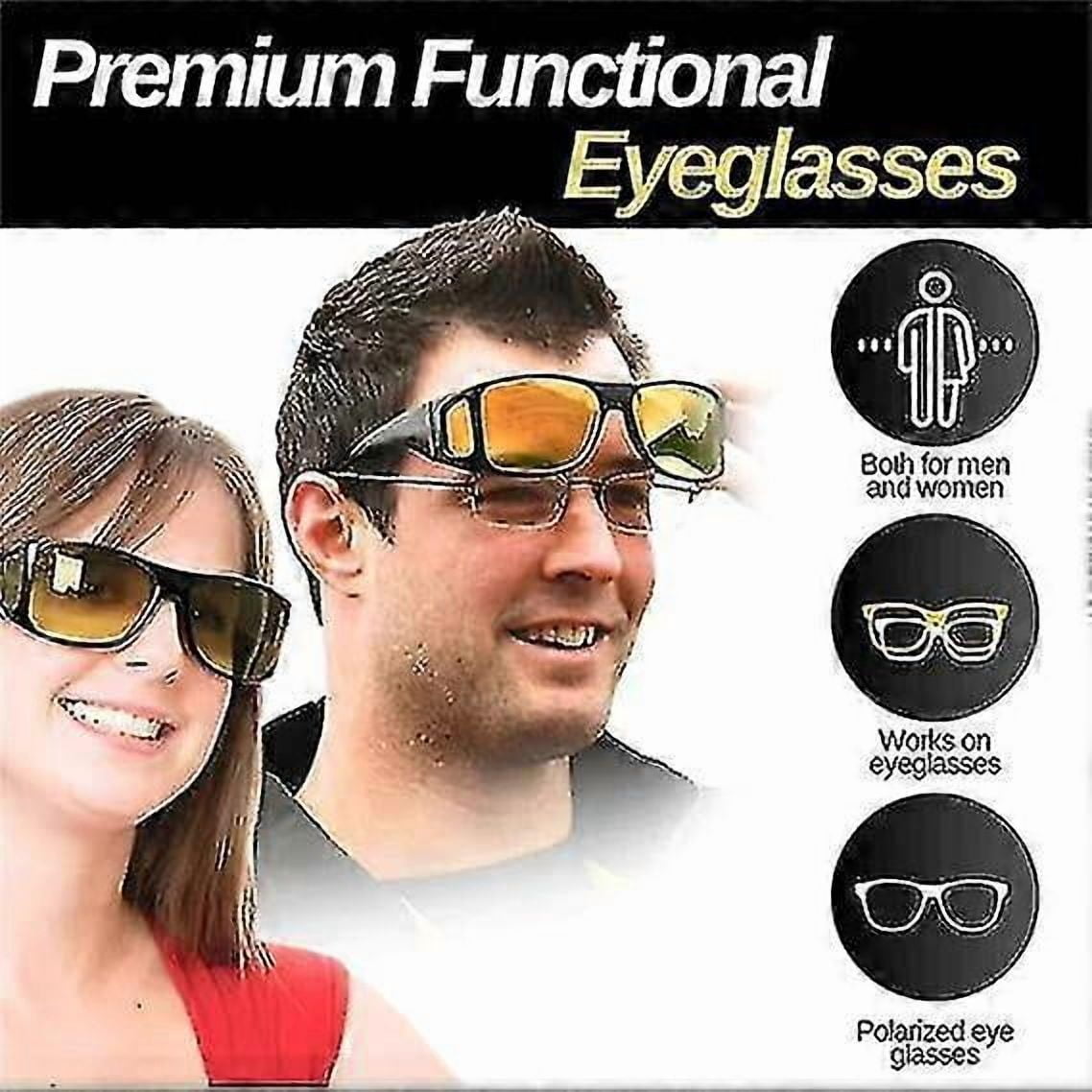 Infrared penetration glasses, night vision driving safety glasses, high protection glasses, retro classic sunglasses for men and women Tw