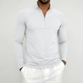 thumbnail image 5 of Linfrsh A-Shirts for Men Quarter Zip Pullover for Men Mock Neck Sweatshirt Lightweight Men's Long Sleeve Golf Shirt, 5 of 7