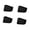 B001- Black, variant on Home Improvement Hardware, Red Non-Slip Step Ladder Feet Pads, 20X50Mm Inner Size Folding Step Ladder Rubber Feet, Slip Resistant Durable Ladder Foot Pads 4 Pieces Set, Scuff
