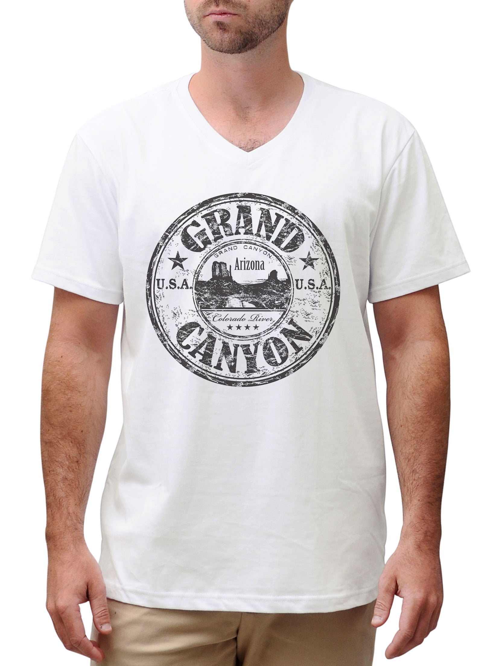 Stamp Of Boston Cotton Short Sleeves V-neck Men T-shirt 3XL - Walmart.com