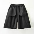thumbnail image 5 of NAISIBABY Boys's Cargo Shorts, Elastic Waist Cotton Fashion Baggy Fit Summer Causal Bermuda Shorts Black 15T, 5 of 7