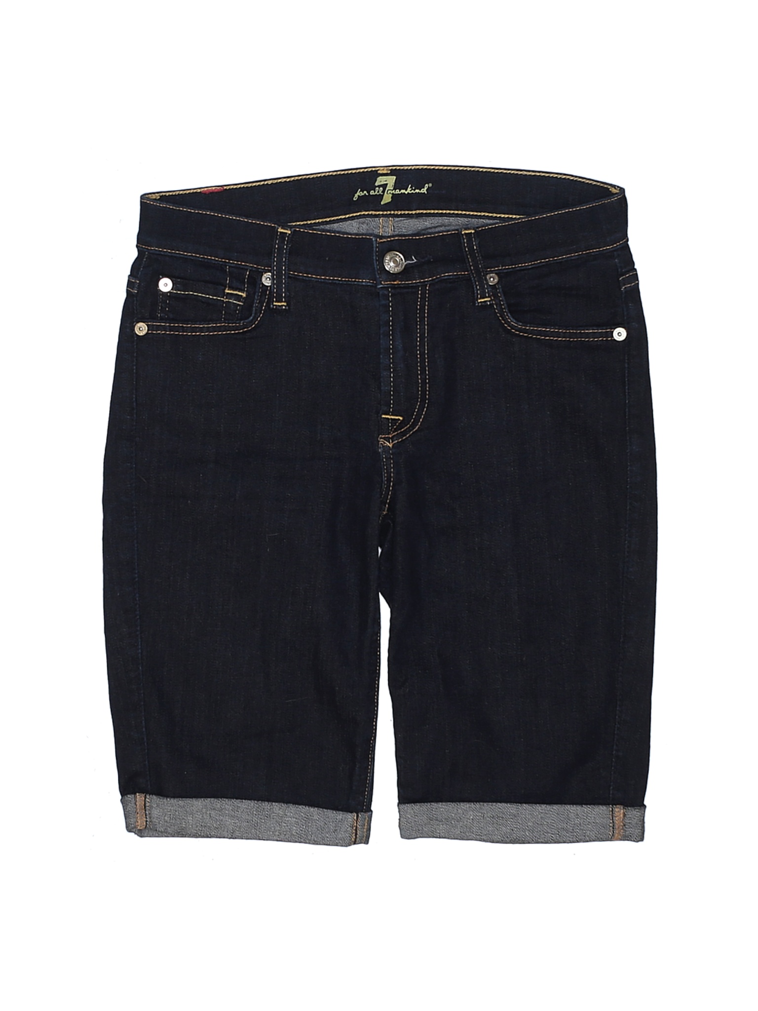 Metal Eyelet Side Detail Denim Shorts 