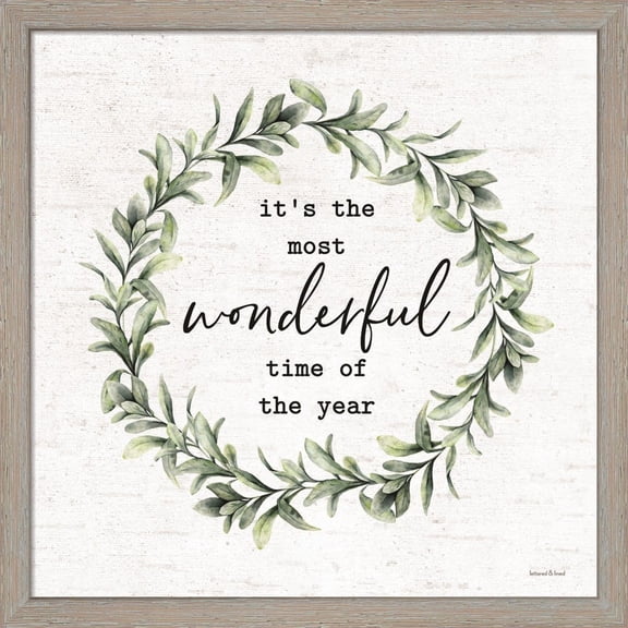Great Art Now Wonderful Time of the Year by Lettered & Lined, Framed Wall Art, 15W x 15H