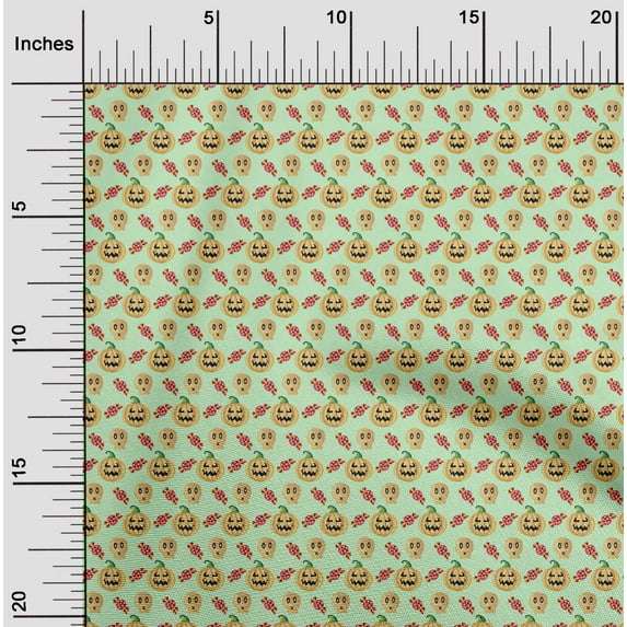 oneOone Rayon Mint Fabric Halloween Sewing Fabric By The Yard Printed Diy Clothing Sewing Supplies 56 Inch Wide