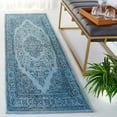 thumbnail image 2 of SAFAVIEH Classic Vintage Ivonette Oriental Cotton Runner Rug, Blue, 2'4" x 8', 2 of 8