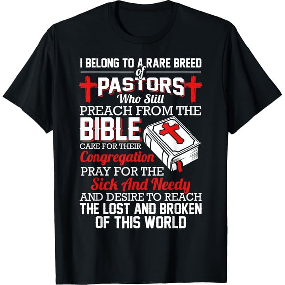 I Belong To A Rare Breed Of Pastors Christan Pastor Idea T-Shirt