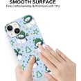 thumbnail image 6 of Christmas Blue Print Phone Case for iPhone 14 Plus 6.7", with Aesthetics Pattern Design Soft TPU Silicone Xmas Cases, Shockproof Bumper Protector Camera Girls Women Cover, Snowman, 6 of 6