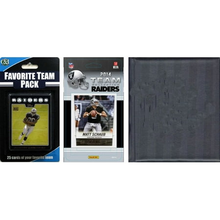 C&I Collectibles NFL Oakland Raiders Licensed 2014 Score Team Set and Favorite Player Trading Card Pack Plus Storage Album O/S