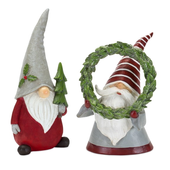 Melrose International LLC Gnome (Set of 2) 8"H, 10.75"H Resin