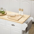 thumbnail image 6 of HOMCOM Kitchen Island on Wheels Kitchen Storage Cabinet Utility Cart White, 6 of 9