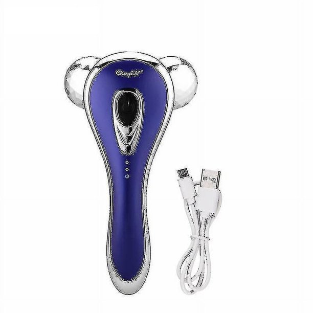 Masajeador de rodillo 3d Masaje facial Removedor de arrugas de mano (azul) Hy