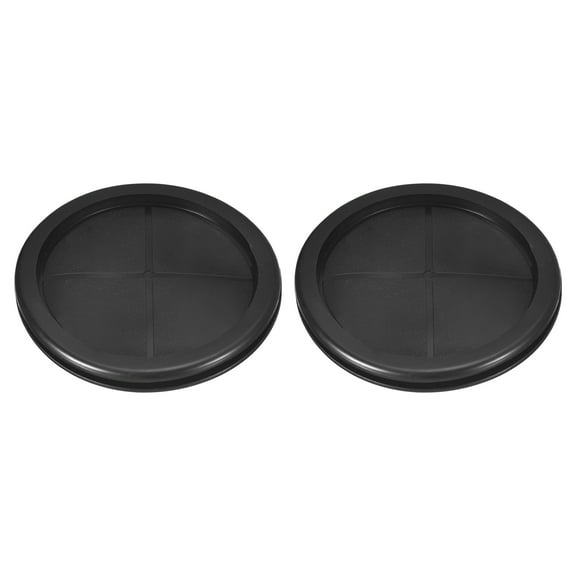 Uxcell 2Pack Rubber Grommets 4" (100mm) Drill Hole, 3-2/4" (90mm) ID Double Sided Hole Plugs Ring Gasket, Black