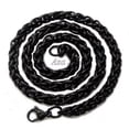 thumbnail image 5 of MENS 6MM Gold/Black/Silver 16"~36" Stainless Steel Wheat Braided Chain Necklace, 5 of 6