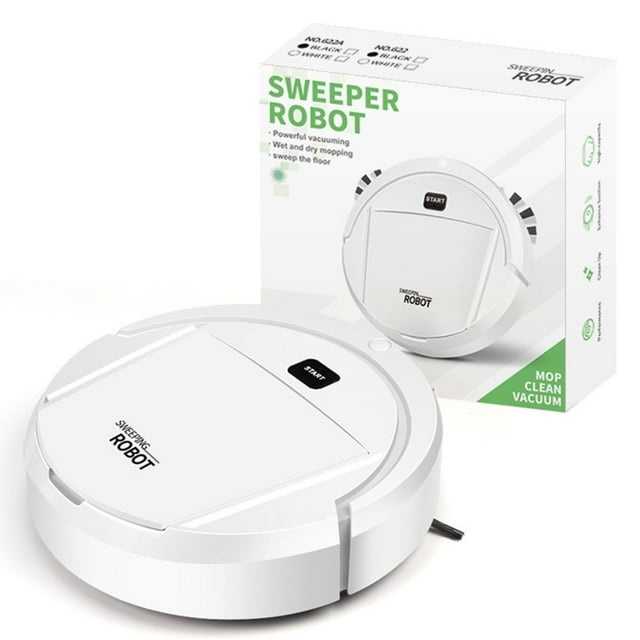 Robot Intelligent de Balayage Domestique Rechargeable par USB avec Brosse à Poils Double Face