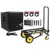 Mackie DLM12S 2000W 12" Powered DJ PA Subwoofer Sub+Rolling Cart+(3) Mics+Case