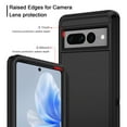 thumbnail image 3 of I-HONVA Compatible with Google Pixel 7 Pro Case,3-Layer Military Grade Drop Protection Anti-Slip Bumper Rugged Shockproof Dustproof Protection Phone Case,Black, 3 of 7