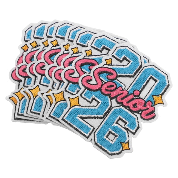 SWETRACE Embroidered Applique Graduation Iron on Patches 8pcs for Seniors