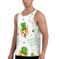 thumbnail image 2 of Fuzoiu happy dog. St. Patricks Day Men's Workout Tank Tops,Sleeveless Gym Shirt Quick Dry,Fitness Bodybuilding T-Shirt,Muscle Athletic Workout Tee-X-Large, 2 of 7