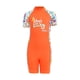thumbnail image 1 of Traje de baño de una pieza para niños pequeños, traje de baño de surf para niñas, traje de baño corto liso Naranja S, 1 of 9
