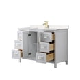 thumbnail image 2 of Wyndham Collection Daria 48" Wood Single Bathroom Vanity in White/Gold Trim, 2 of 5