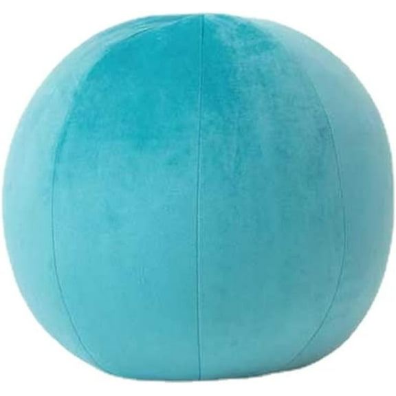 Velvet Light Blue Round Ball Shape Pillow Chair Seat Support Pillow Office Backrest Cushion Home Decor Couch Chair Seats Pad