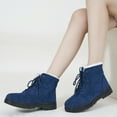 thumbnail image 5 of Ecetana Winter Snow Boots for Women Comfortable Outdoor Anti-Slip Ankle Boots keep Warm Booties Lace Up Flat Platform Shoes, 5 of 5
