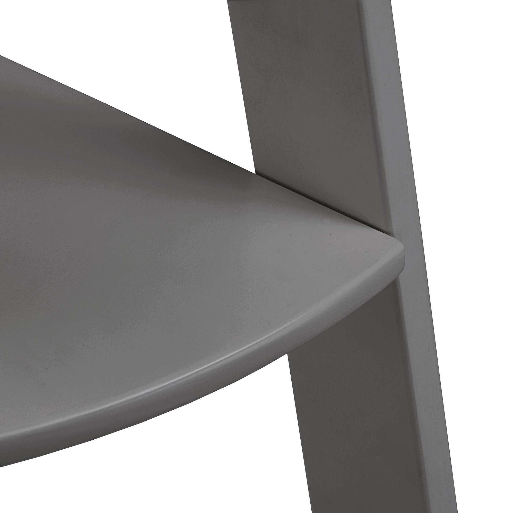 Weston Home Solvig Corner Ladder 5 Shelf Bookcase, Gray