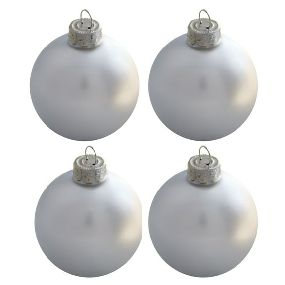 4ct Matte Sky Blue Glass Ball Christmas Ornaments 4.75" (120mm)