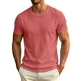 thumbnail image 3 of BVOFAR Summer T Shirts for Men Short Sleeve Plain Basic Tees Lightweight Soft Crew Neck T-Shirt Moisture Wicking Casual Tshirts Hot Pink S, 3 of 8