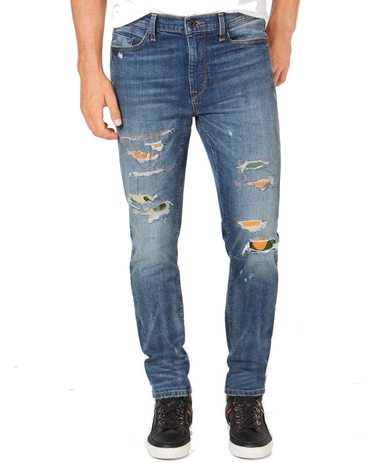 Mens Jeans 36x32 Distressed Slim Skinny Stretch 36 - Walmart.com -  Walmart.com