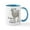White/Blue Inside, variant on CafePress - I'm A Llama Trapped In A Human's - 11 oz Ceramic Mug - Novelty Coffee Tea Cup