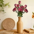 thumbnail image 5 of Vintage Dusty Pink Artificial Rose Stems With 3 Realistic Blooms Per Stem Faux Roses For Home Decor Wedding Table Centerpiece And Floral Arrangements, 5 of 6
