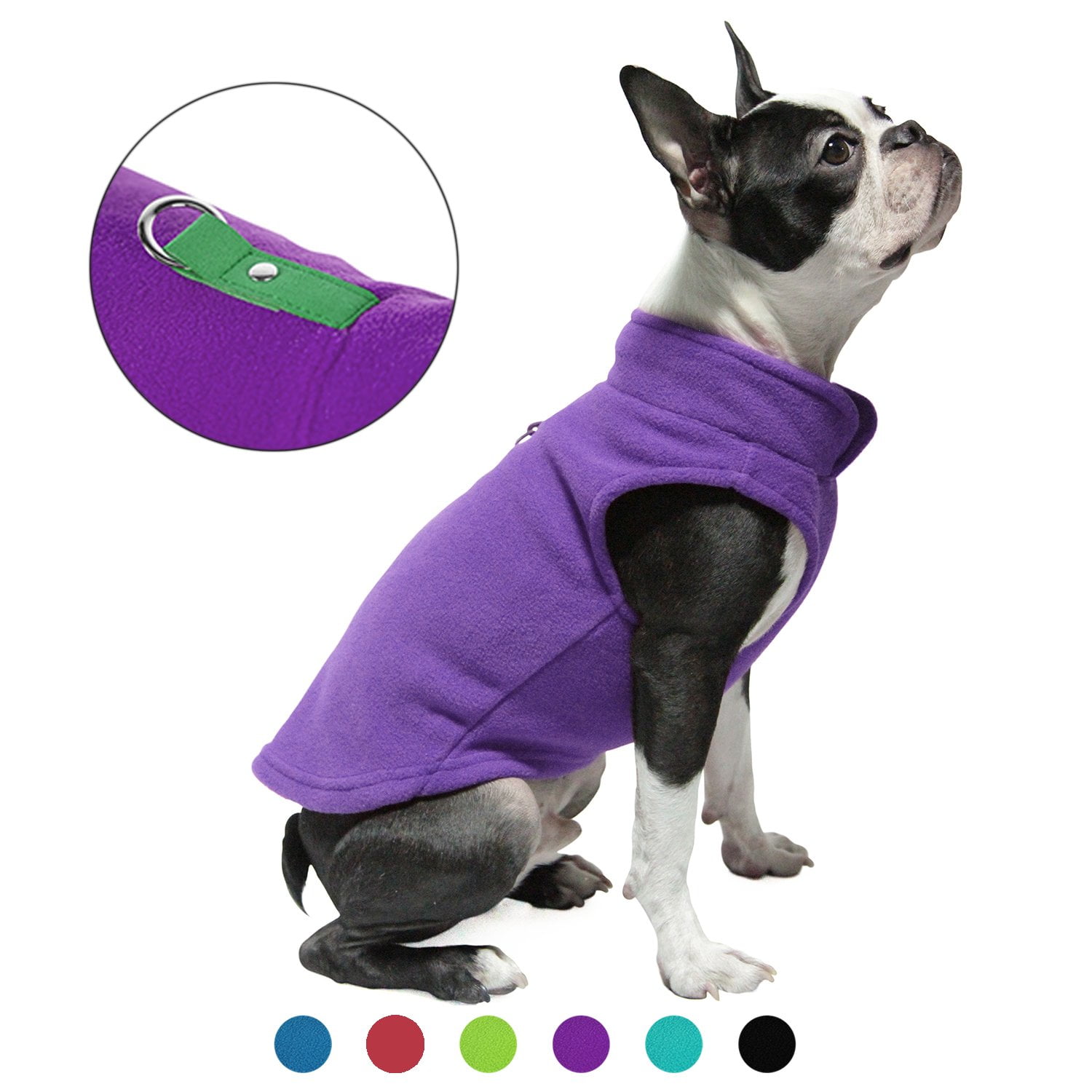 Gooby Dog Fleece Vest Lavender, XLarge Pullover Dog Jacket with