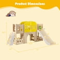 thumbnail image 3 of Gymax 7-in-1 Toddler Slide Set Wooden Castle-Shaped Entertainment Activity Center, 3 of 10