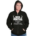 thumbnail image 4 of Deer Hunting Definition Antlers Unisex Fleece Graphic Zip Up Hoodie Brisco Brands 2X, 4 of 5